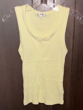 Agolde Poppy Pale Yellow Tank Size Extra Small